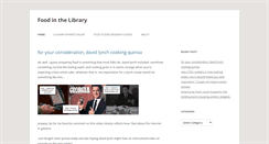 Desktop Screenshot of foodinthelibrary.com